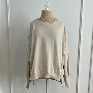 Chelsea & Violet Cream Oversized Top